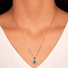 Conjunto coração elisa turmalina ródio branco na internet