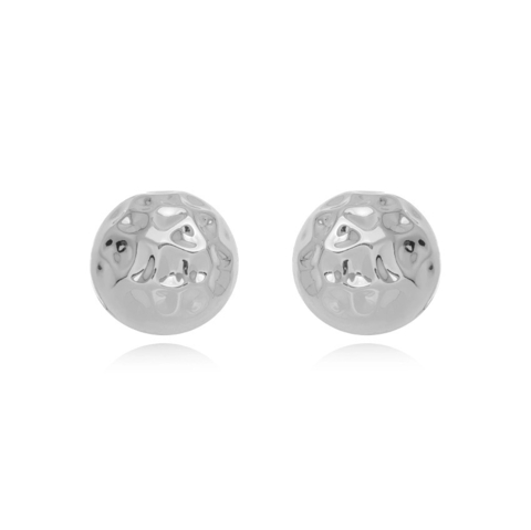 Brinco orgânico Luna - Ródio Branco