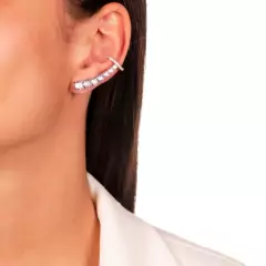 Ear cuff layla ametista ródio branco - comprar online