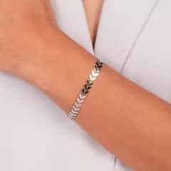 pulseira escamas ródio branco - comprar online