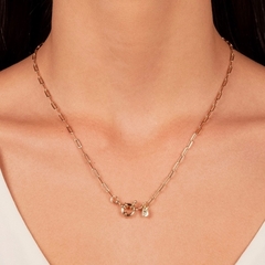 semi  joia banhada a ouro/ródio branco - acessórios - colar - choker - riviera