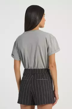 SHORT ALFAIATARIA RISCA DE GIZ BLACK- MY PLACE - ELMÊ