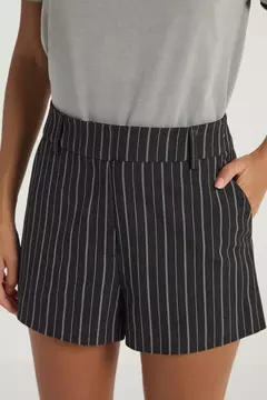 SHORT ALFAIATARIA RISCA DE GIZ BLACK- MY PLACE - comprar online