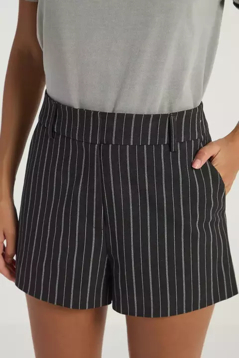 SHORT ALFAIATARIA RISCA DE GIZ BLACK- MY PLACE - comprar online