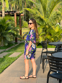 vestido kimono estampa anoitecer no jardim na internet
