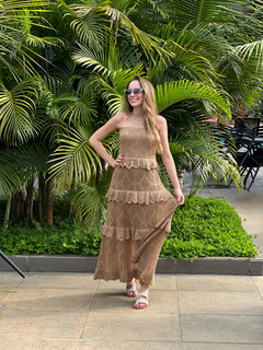 vestido tricot Julieta camel