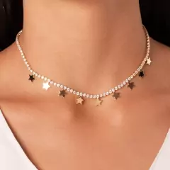 choker Riviera estrela lisa ouro - comprar online