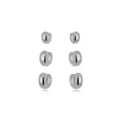trio argola grossa - ródio branco - comprar online