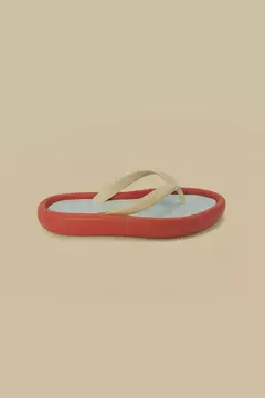 Chinelo Canoa Colorê ivory/vermeho - farm apé - ELMÊ