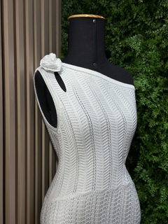 Vestido tricot Flávia branco - comprar online