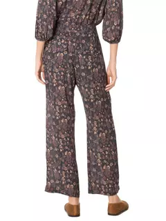 Calça Reta fenda Estampa Lush chumbo - MARIA FILÓ - ELMÊ