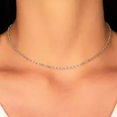 Choker singapura ródio branco - comprar online