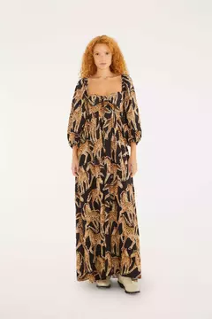 vestido longo cavalo onça - FARM - comprar online