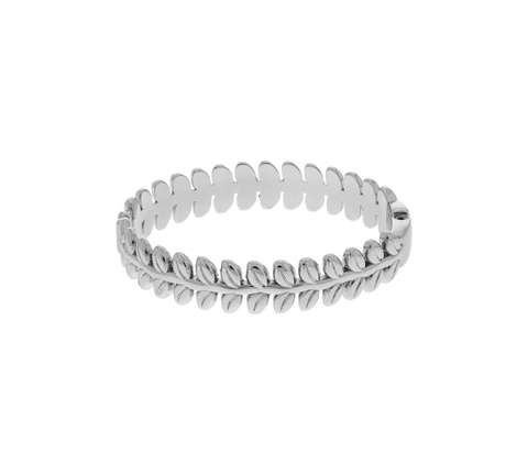 bracelete ramo de folhas prata