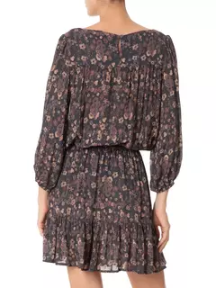 Vestido Curto Estampa Lush chumbo - MARIA FILÓ - ELMÊ