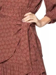 Saia Midi Lenço Estampa Ava Paisley - Maria filó - ELMÊ