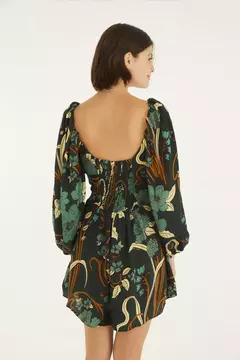 Vestido Curto Manga Beatrice Floral - FARM RIO - ELMÊ