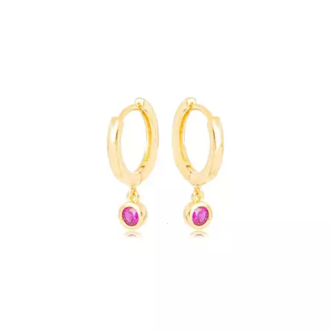 Brinco argola Lúria rubelita ouro
