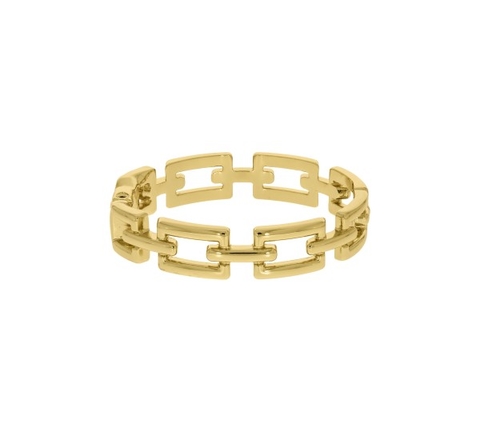 bracelete corrente vazada ouro