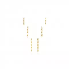 Trio brinco riviera ouro