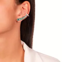 Ear cuff Layla turmalina ródio branco - comprar online