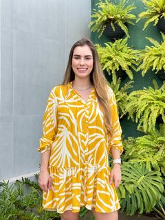 vestido pietra coral amarelo - loja online