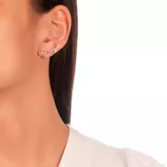 Brinco ear cuff vitoria rosa quartzo - comprar online