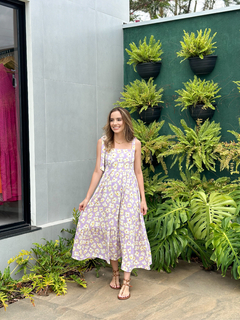 Vestido luana viscolinho florido lilás na internet