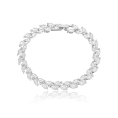 pulseira Riviera navete ródio branco