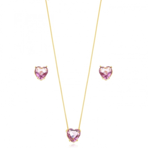 conjunto layla ametista ouro