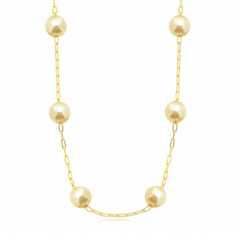 Choker pérolas francine ouro
