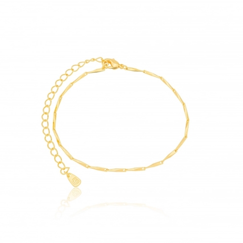 Pulseira malha detalhada ouro