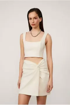 CROPPED ALFAIATARIA COM ABERTURA NAS COSTAS - ANIMALE JEANS