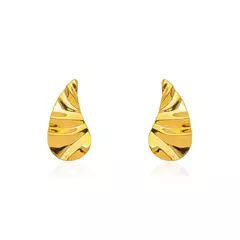 brinco gota orgânico ouro