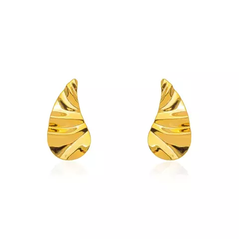 brinco gota orgânico ouro
