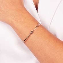 Bracelete nó ródio branco - comprar online