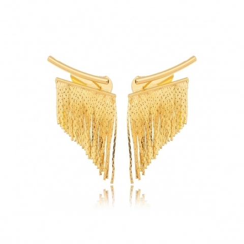 brinco franjas Mariana ouro