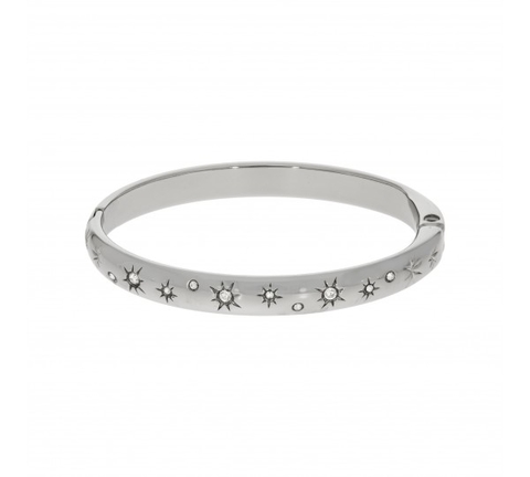 bracelete estrelas ródio branco cristal