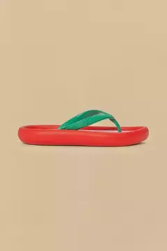 Chinelo Canoa verde/vermelho - farm apé - comprar online