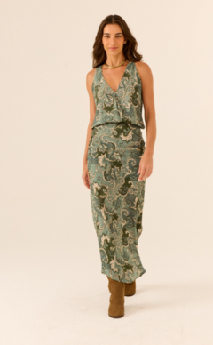 VESTIDO TRANSPASSE ESTAMPA ADORNO - MARIA FILÓ - comprar online