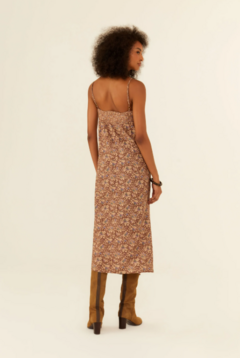 Vestido Midi Alça Estampa Fiora - MARIA FILÓ - ELMÊ