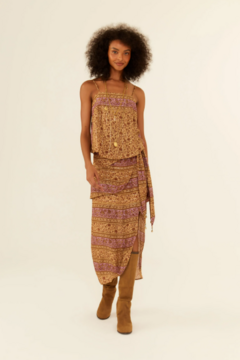 Saia Midi Estampa Liz - MARIA FILÓ - comprar online