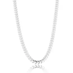 Choker escamas ródio branco