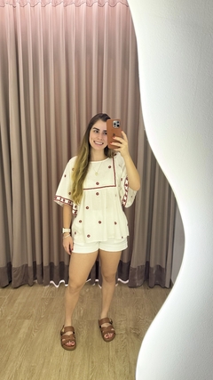 BLUSA BORDADO ESPELHINHO SALÁ - MARIA FILÓ - comprar online