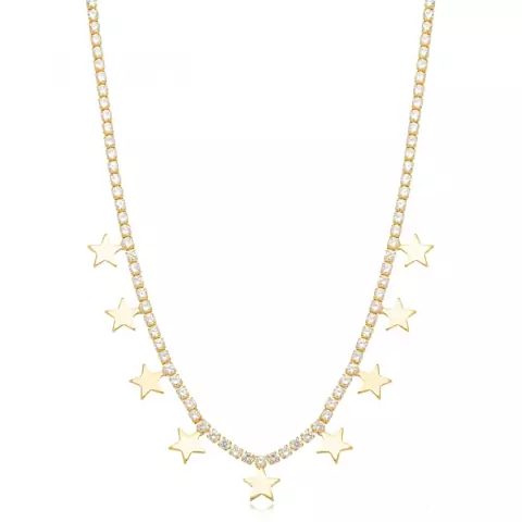 choker Riviera estrela lisa ouro