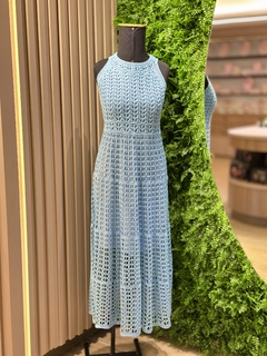 vestido tricot Suzana - azul
