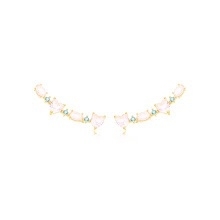 Brinco ear cuff vitoria rosa quartzo