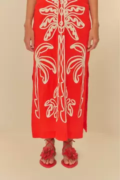 rasteira hibisco vermelho - farm apé - comprar online