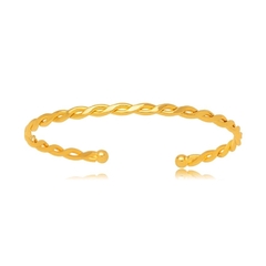 BRACELETE TRANÇADO LISO ouro