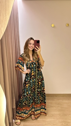 vestido helena manga longo - variações na internet